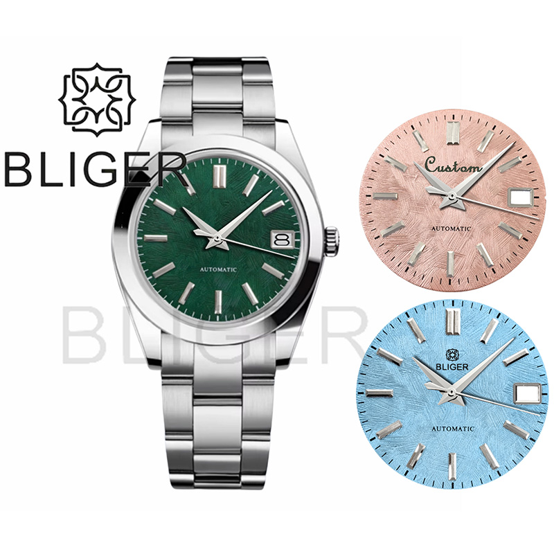 Luxury Watch Green Dial - BLIGER 36 мм 39 мм Пользовательский