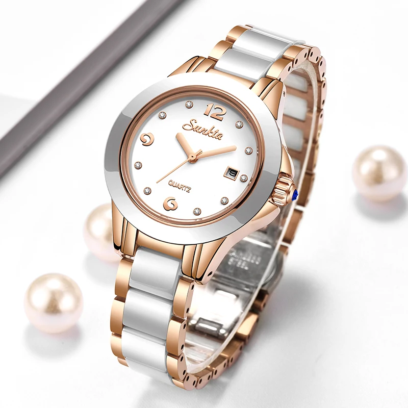 Ladies Luxury Watch - Sunkta модные повседневные кварцевые женские часы