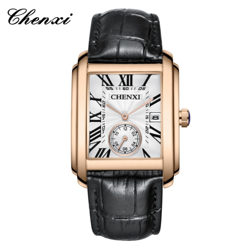 Luxury Watch Maker - CHENXI 8216, модные классические квадратные коричневые