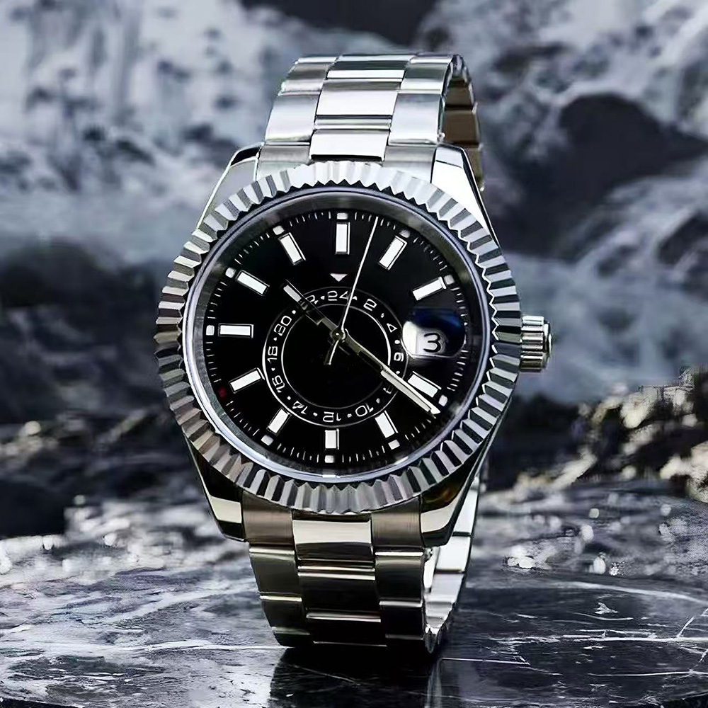 Luxury Watch Green Dial - Мужские автоматические часы 39 мм, серебристые,