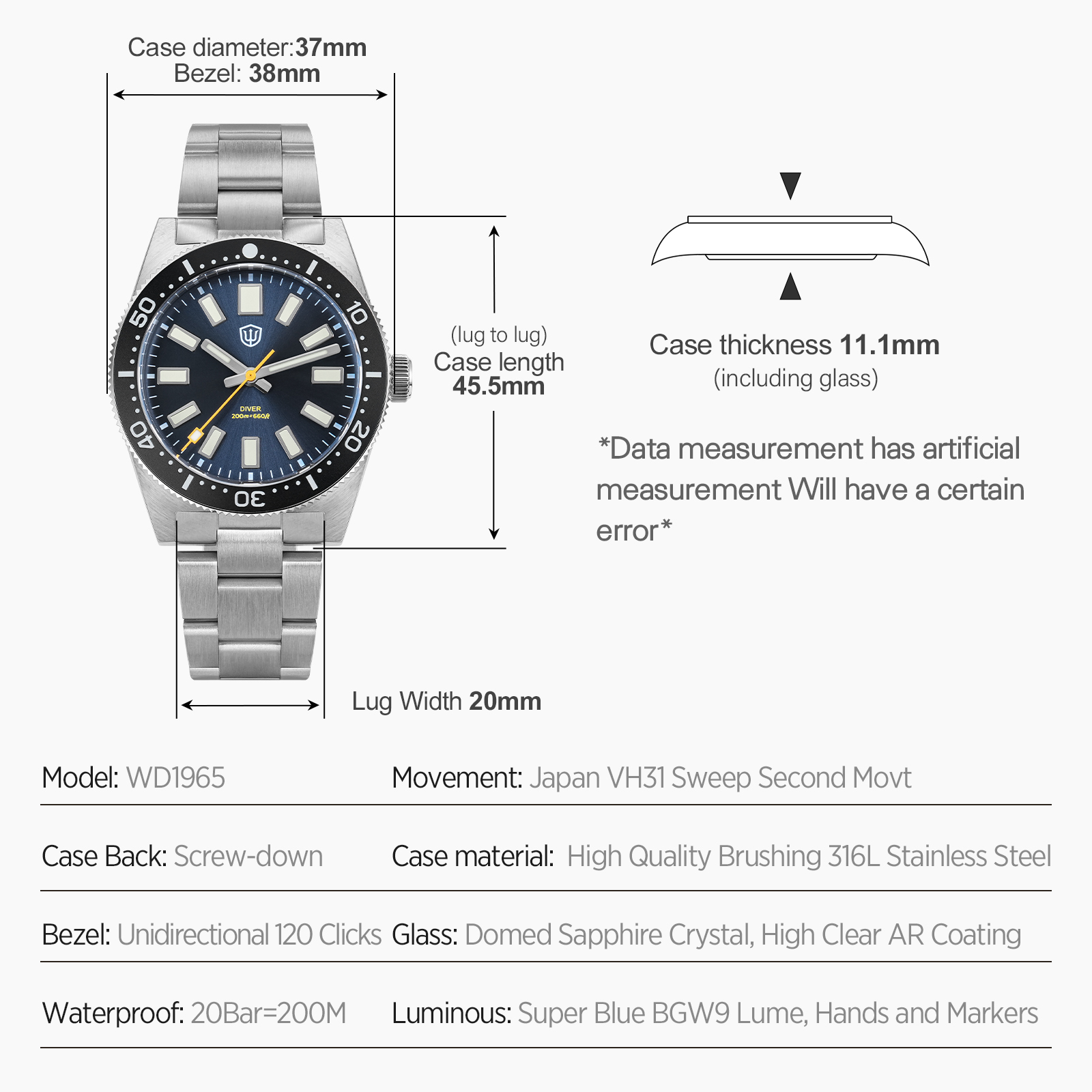 Мужские часы Watchdives 37 мм  – обзор и цена Luxury Watch Exchange