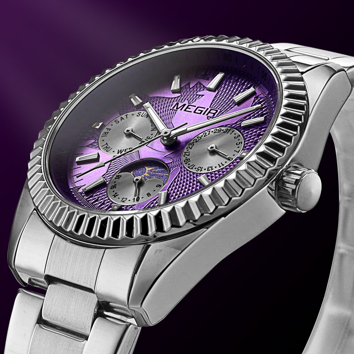 MEGIR Мужские кварцевые часы с – обзор и цена Luxury Watch Green Dial