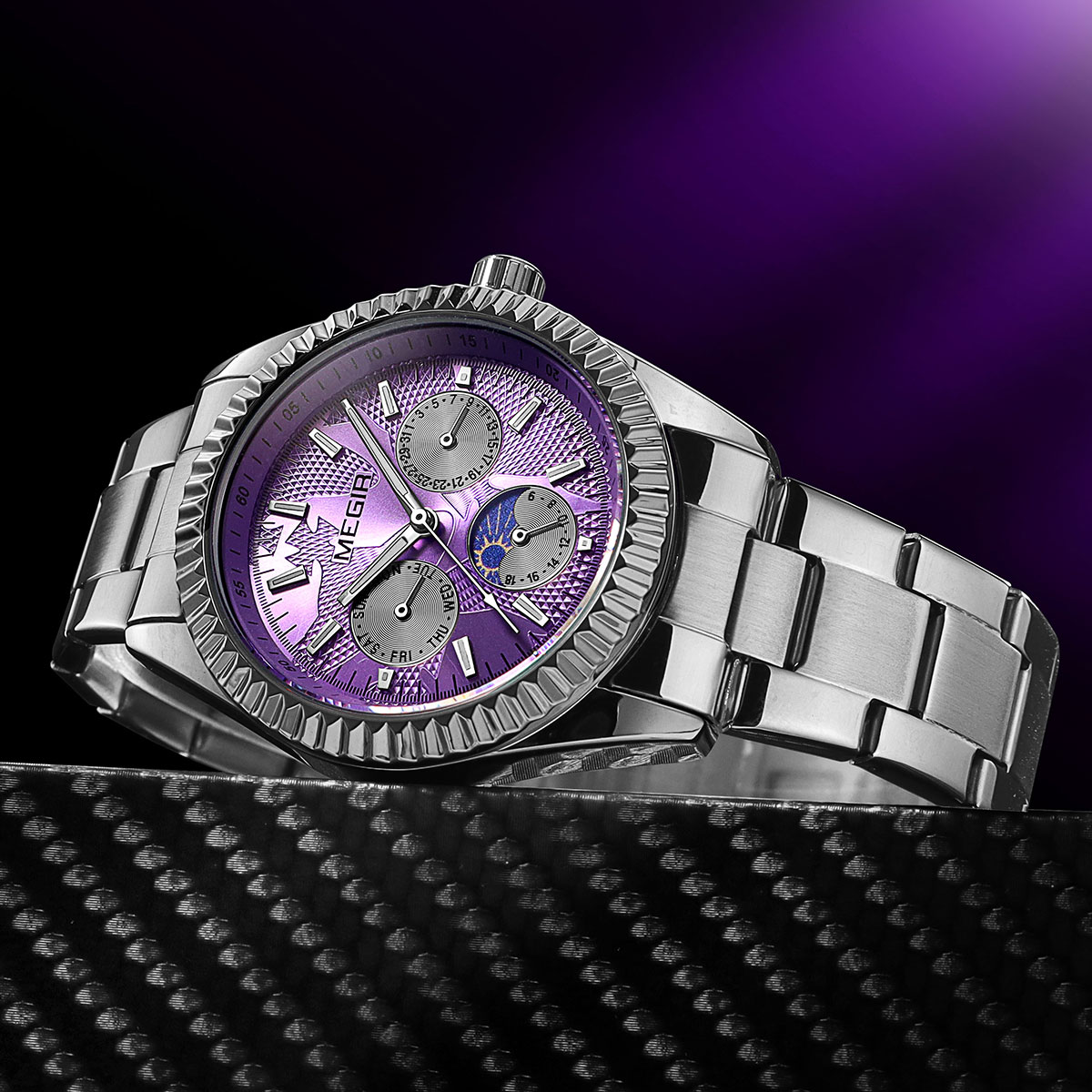 MEGIR Мужские кварцевые часы с – обзор и цена Luxury Watch Green Dial