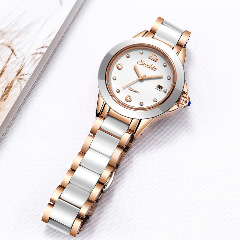 Sunkta модные повседневные ква – обзор и цена Ladies Luxury Watch