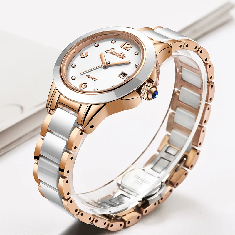 Sunkta модные повседневные ква – обзор и цена Ladies Luxury Watch