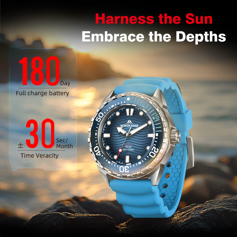 Мужские часы NORTH EDGE 2026 N – обзор и цена Diver Watch 300M