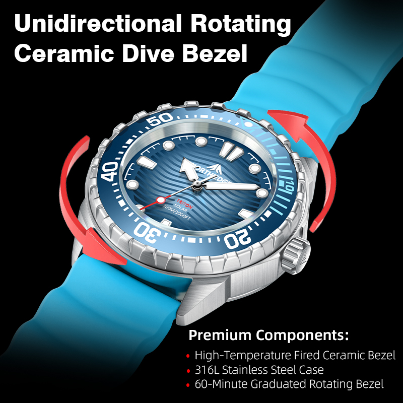 Мужские часы NORTH EDGE 2026 N – обзор и цена Diver Watch 300M