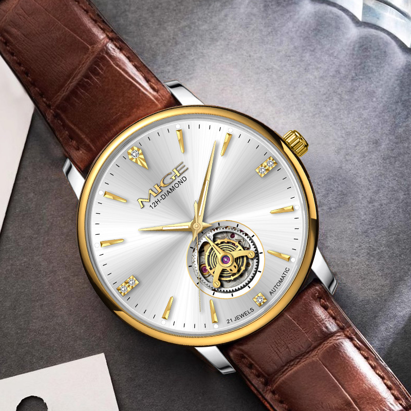 Мужские автоматические часы MI – обзор и цена Luxury Watch Green Dial