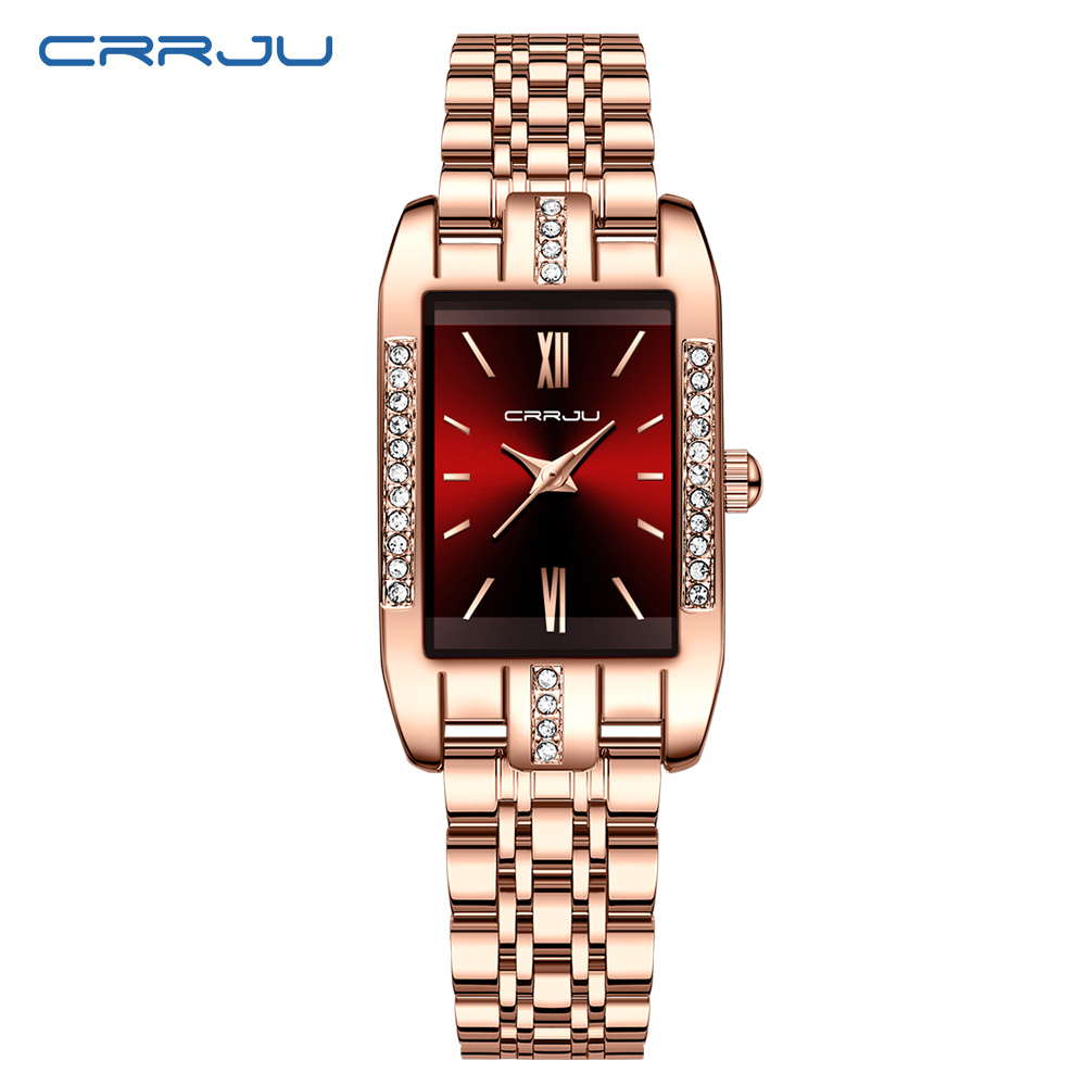 CRRJU Роскошные квадратные час – обзор и цена Ladies Luxury Watch