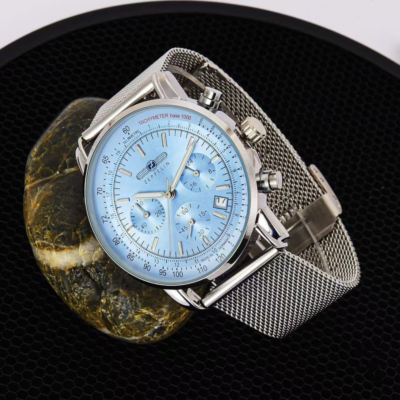 Мужские кварцевые часы Zeppeli – обзор и цена Luxury Watch Green Dial