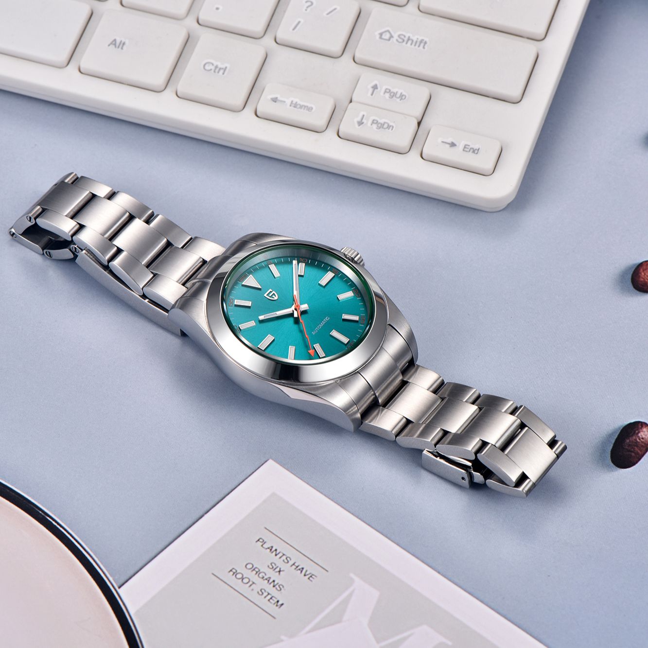 Мужские механические часы PAGA – обзор и цена Luxury Watch Green Dial